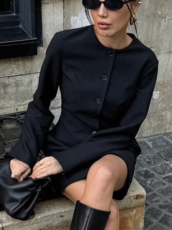 Niche Design Slim Fit a Line Elegant Blazer