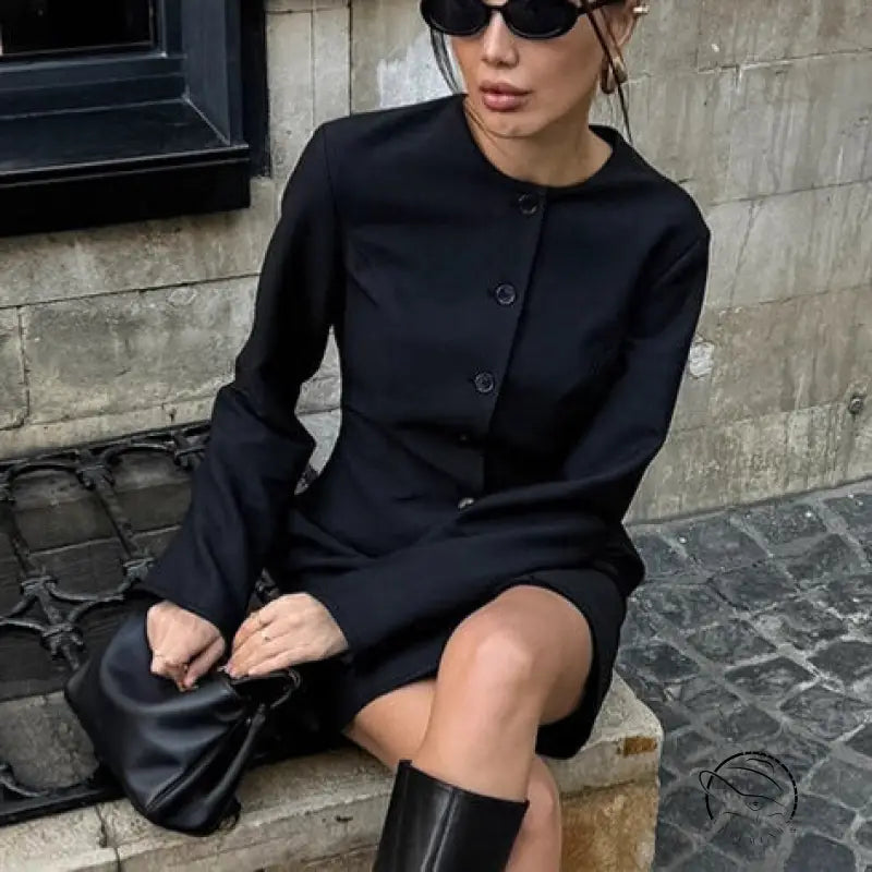 Niche Design Slim Fit a Line Elegant Blazer