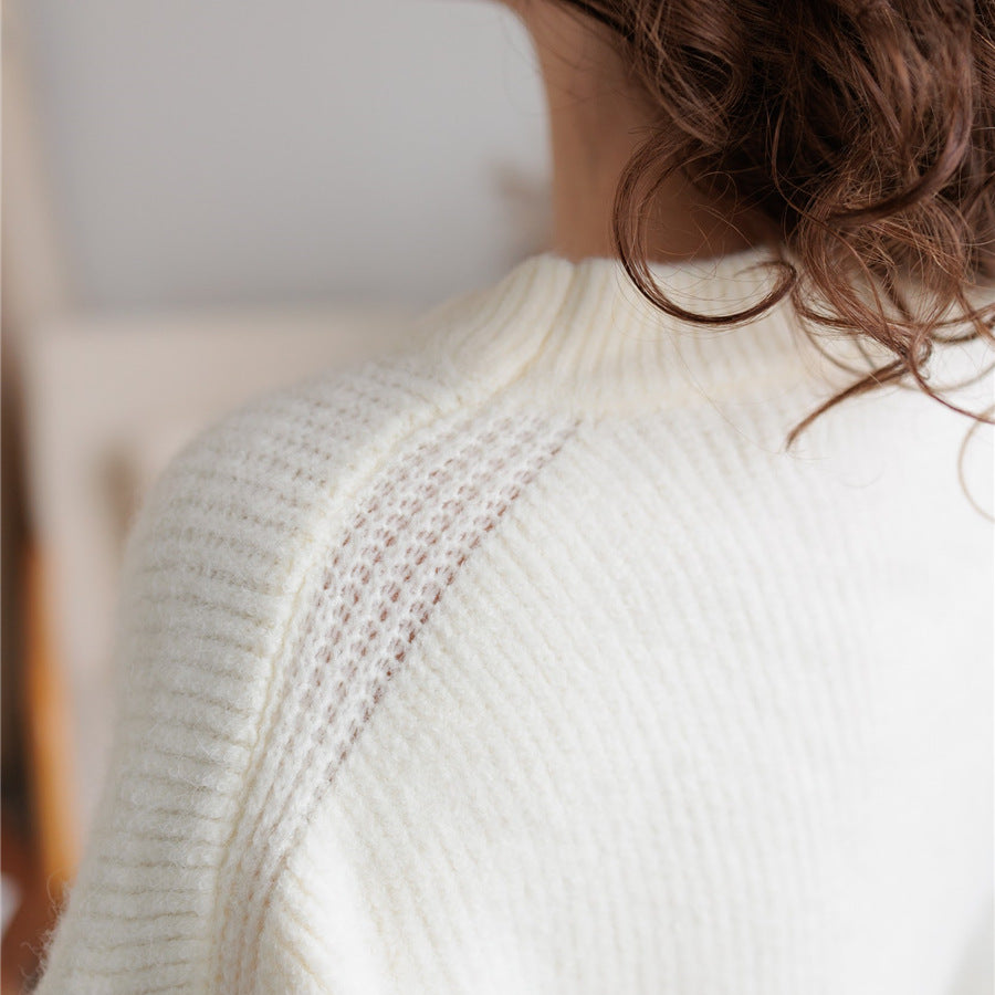 Elegant Design Cardigan Knitted Skirt Sets featuring a white knit sweater for fashionable outfits