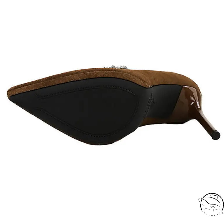 Cocktail Waterproof Platform Rhinestone Ankle Strap High Heel Pumps