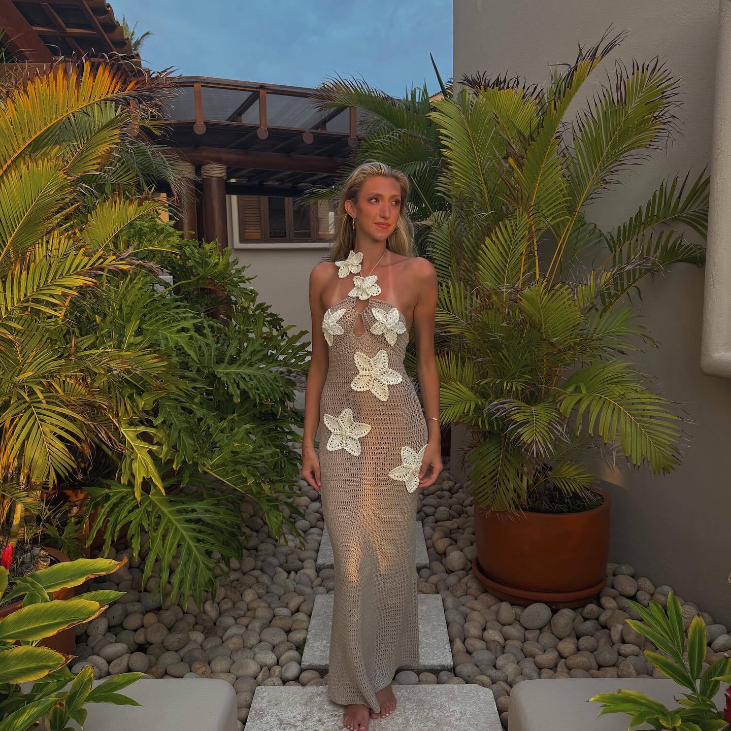 Spring Summer Tube Top one Step Dress Seaside Tight