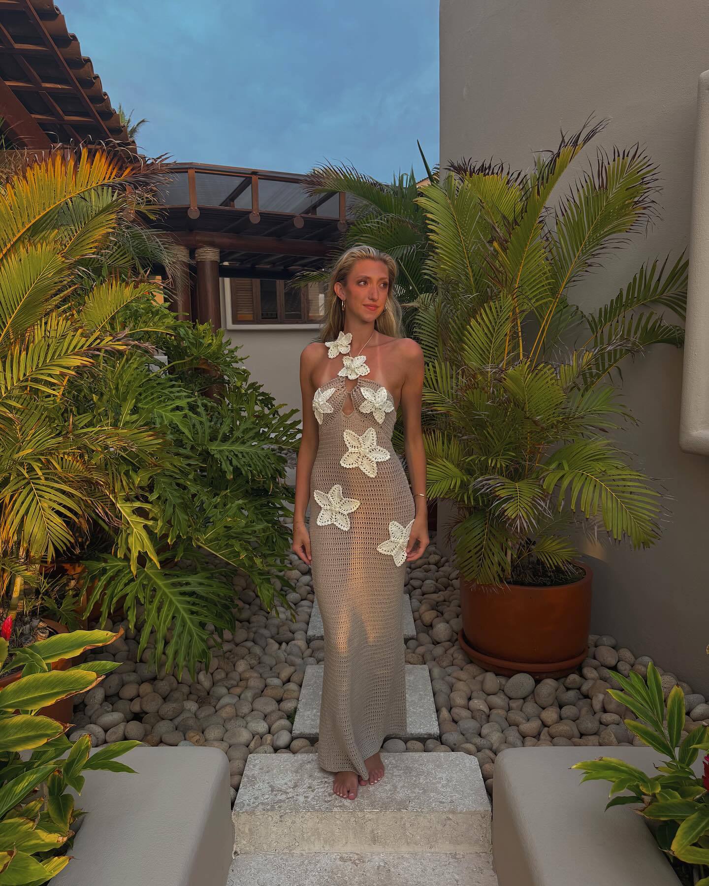 Spring Summer Tube Top one Step Dress Seaside Tight