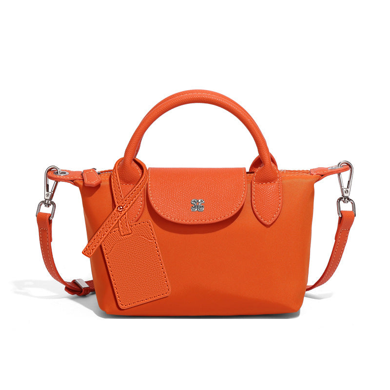 Orange leather Mini All Match Shoulder Bag, a stylish choice for fashionable ملابس