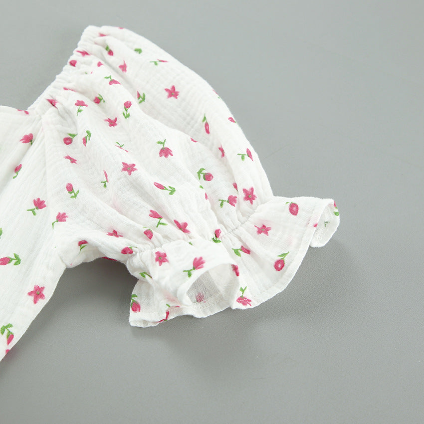 Crepe All Cotton Puff Sleeve off the Shoulder Fashionable with Side Slit Slim Fit Dress