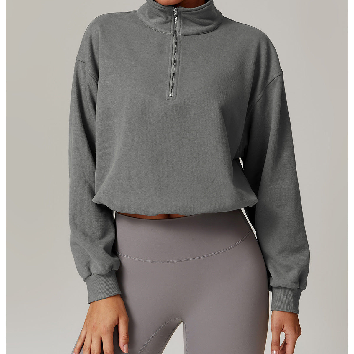 Casual Loose Sweatshirt Warm Running Fitness Top