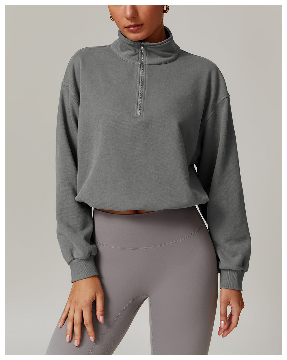 Casual Loose Sweatshirt Warm Running Fitness Top
