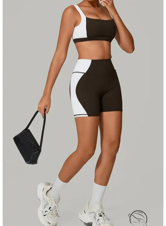 Color Matching Tight Quick Drying Fitness Clothes