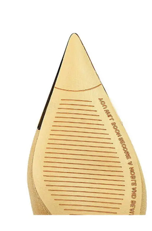 Golden pointed shoe tip with ribbed lines in Cocktail Luxury High Heels, langry fashion