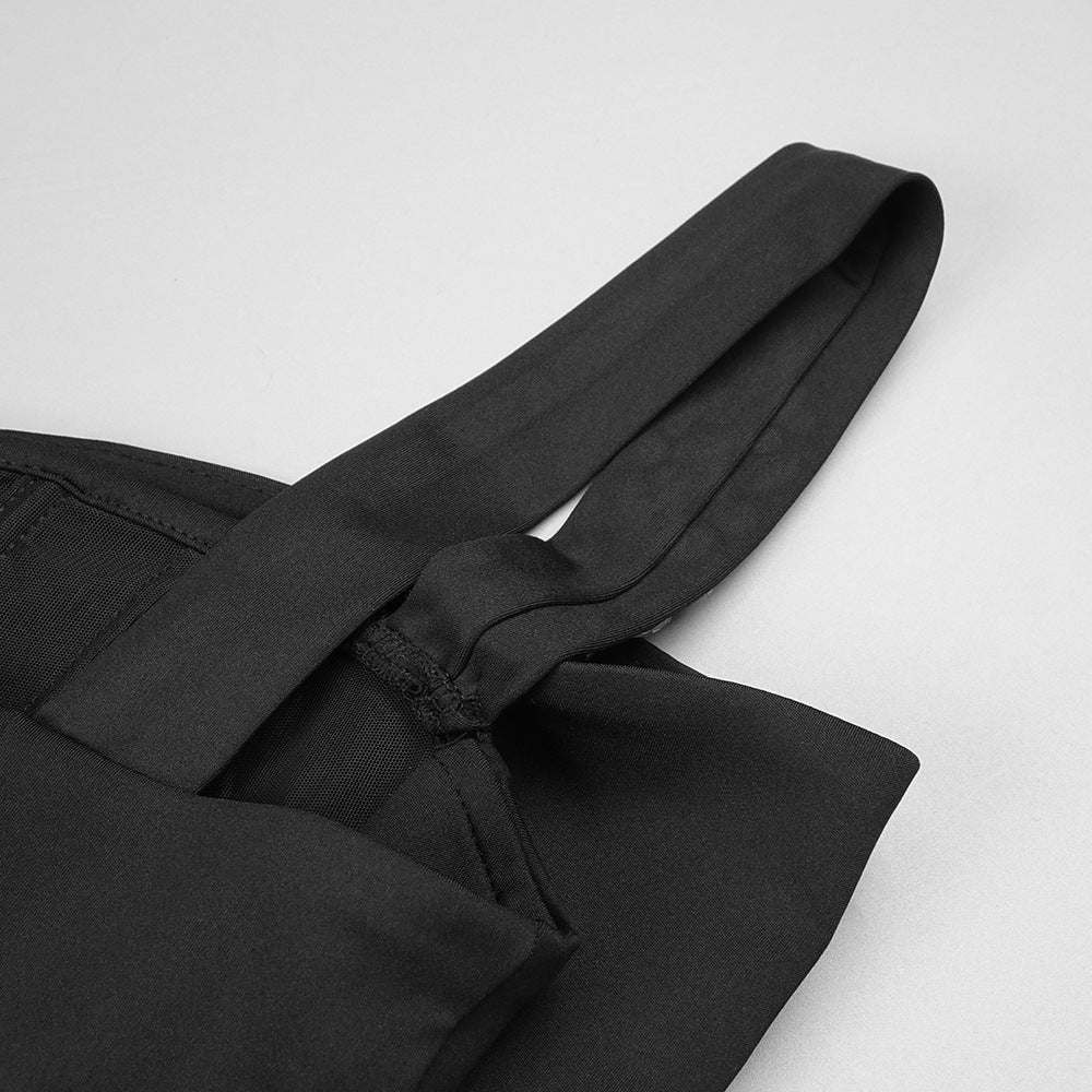 Black bow tie with adjustable neck strap perfect for pairing with a stylish maxi dress