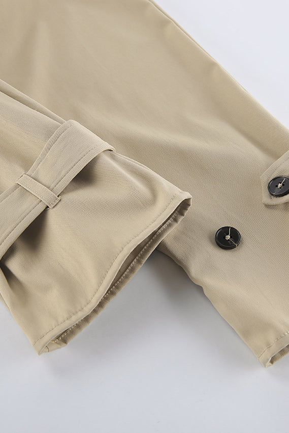 British Long Sleeve High Sense Mid Length Trench Coat