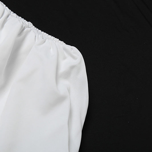 Summer Women Clothing Casual Trend Long Sleeve Zipper Waist Controlled Top Short Skirt Two Piece Set