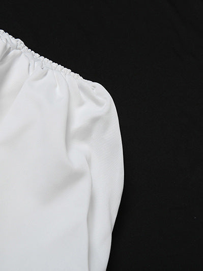 Summer Women Clothing Casual Trend Long Sleeve Zipper Waist Controlled Top Short Skirt Two Piece Set