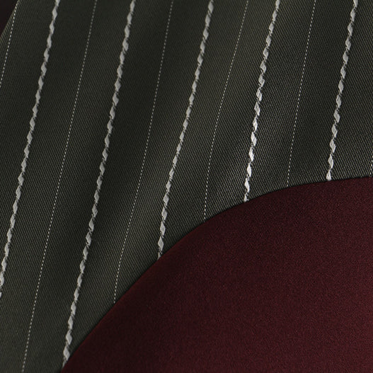 Cozy Red Striped Long Trench Coat