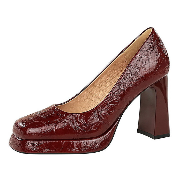 Platform Square Toe Super High Heel