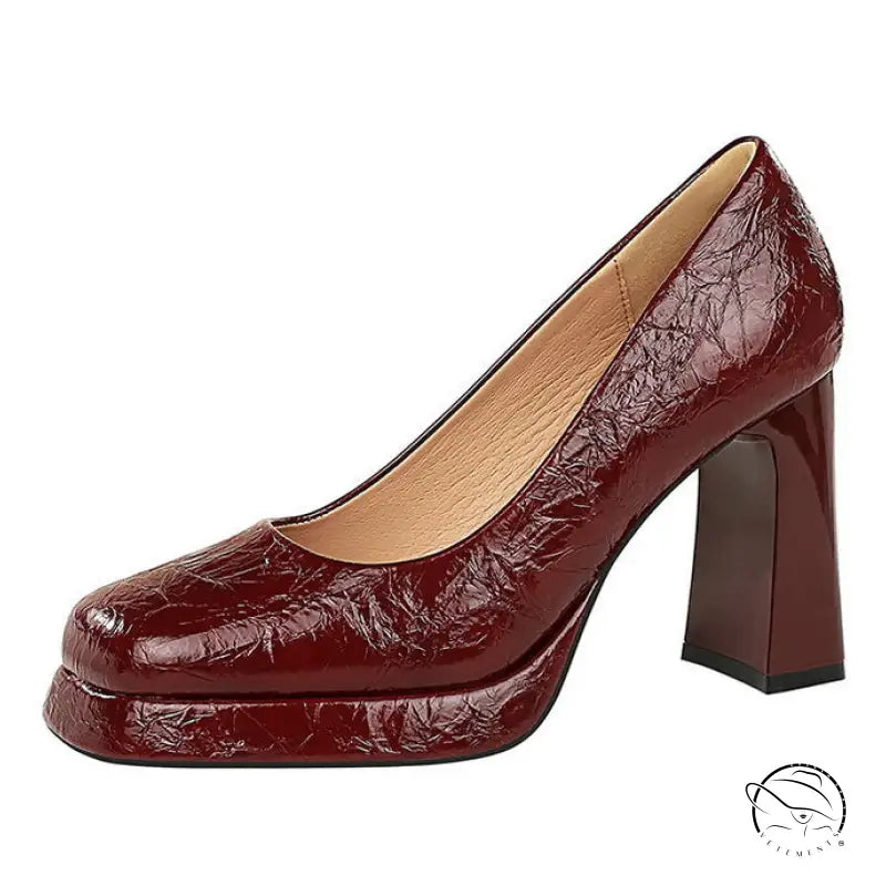 Platform Square Toe Super High Heel