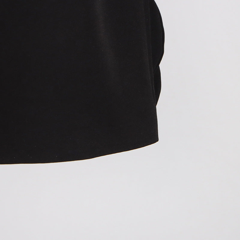 Black fabric garment from French Floral Splicing Design Dress showcasing elegant fashion and ملابس