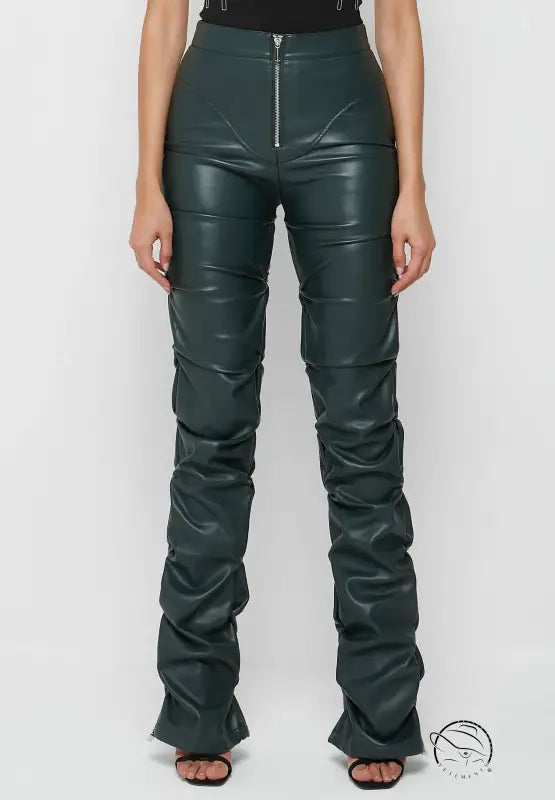 Tight faux leather ruched pants from Tight Faux Leather Four Seasons