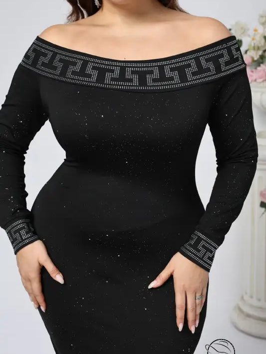 Elegant Sheath Pencil Long Sleeve Maxi Dress