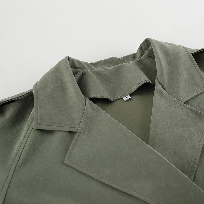 High End French Large Collared Lace Up