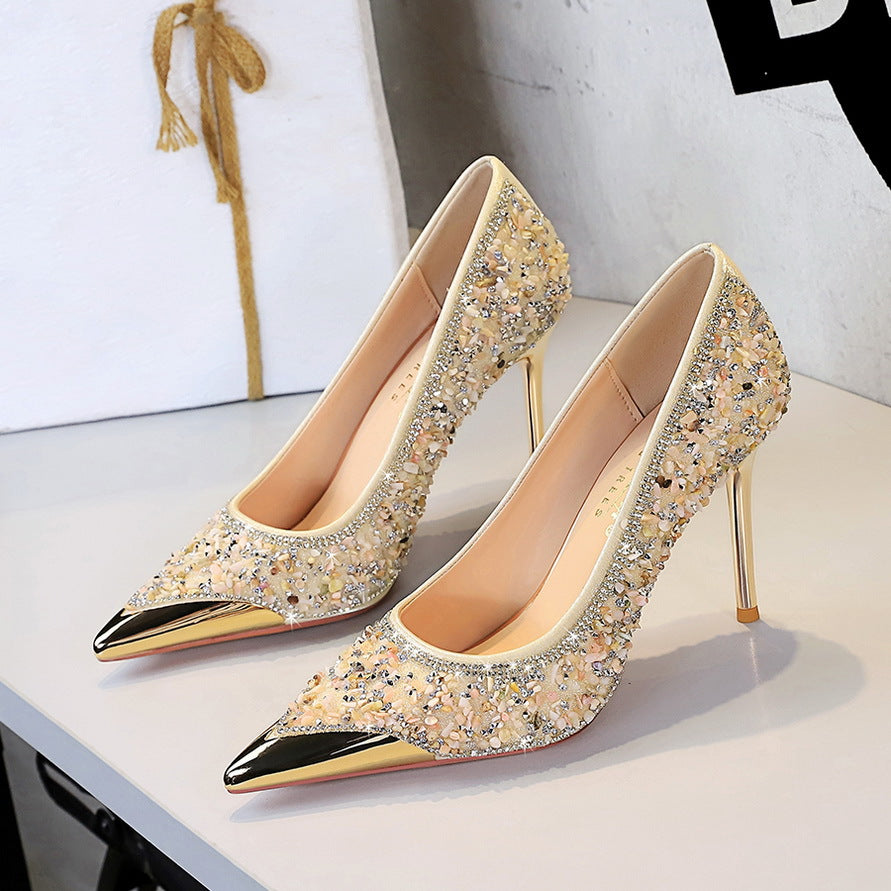 Stiletto Rhinestone High Heels