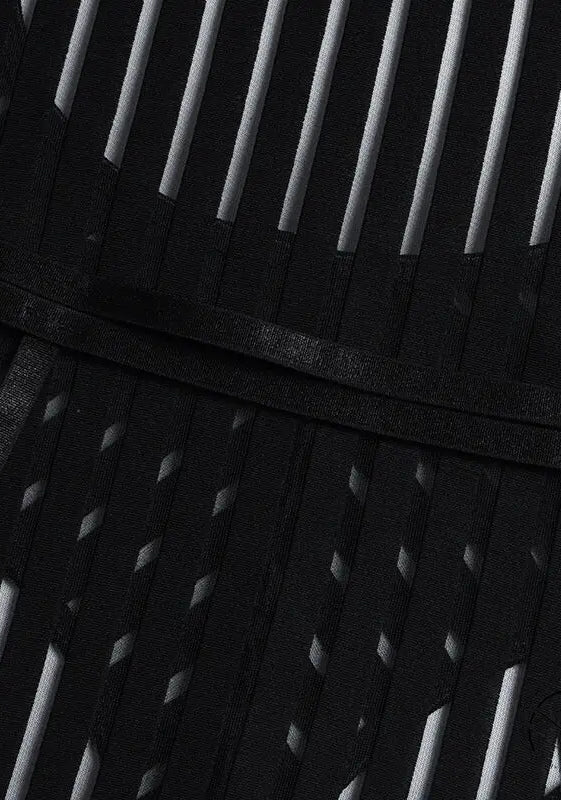 Hollow out Cutout Striped Cross Strap one Piece Lingerie Suit