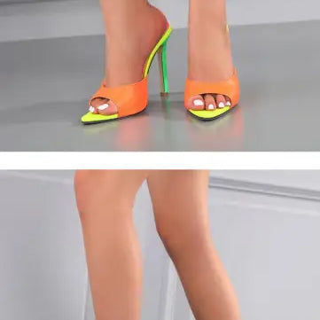 Multi Colors Super High Heel Sandals