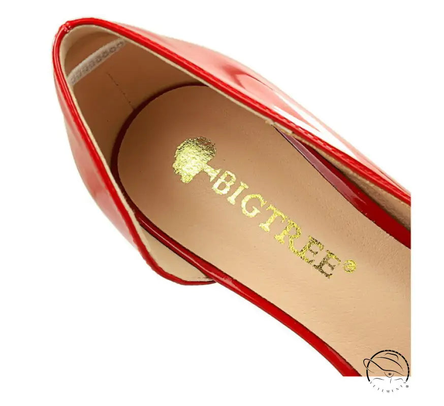 Shiny Patent Leather Side Hollow out High Heels