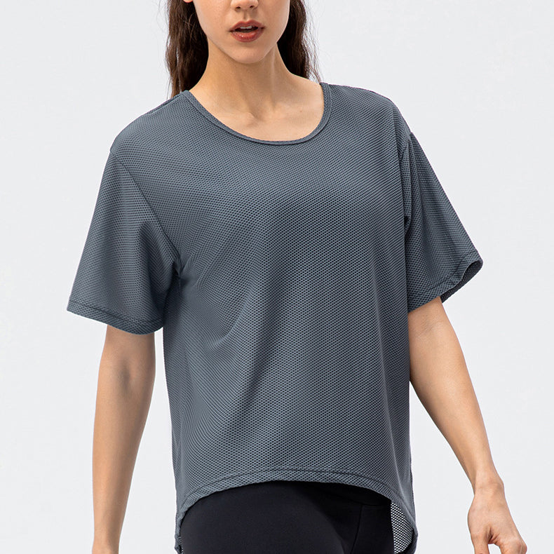 Breathable Round Neck t Shirt Running Casual Workout Top