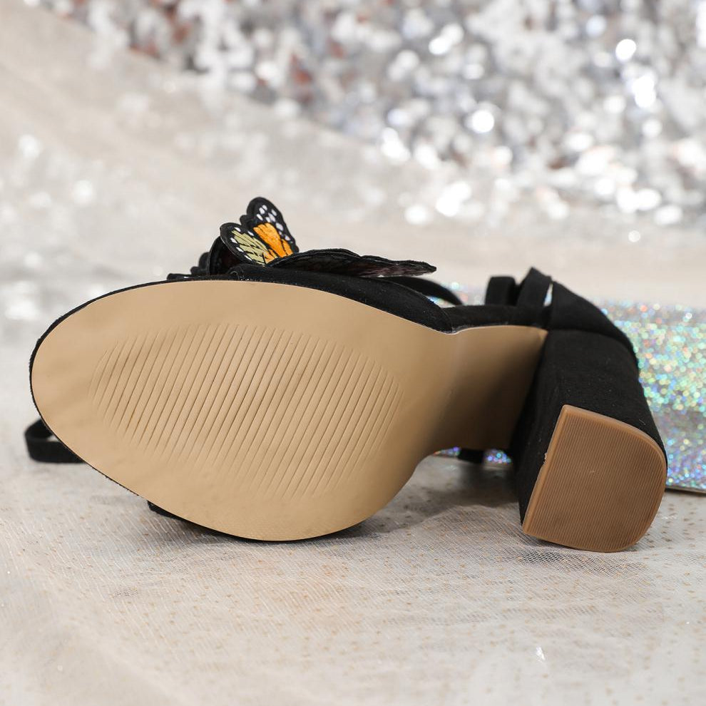 Embroidered Three Dimensional High Heels