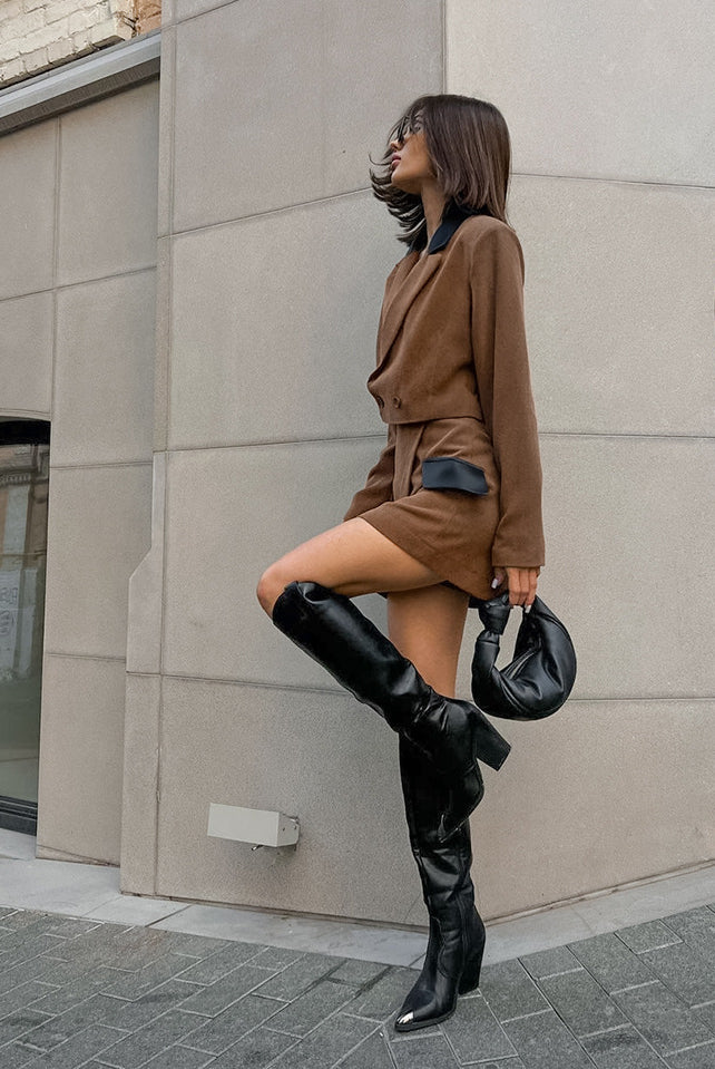 High Sense Casual Short Skirt Two Piece Sets