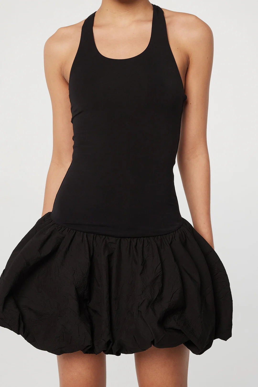 Shaped Vest Knitted Stitching Dress