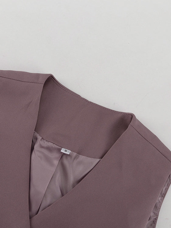 Vest Jacket Hip Skirt Set Office Two Piece