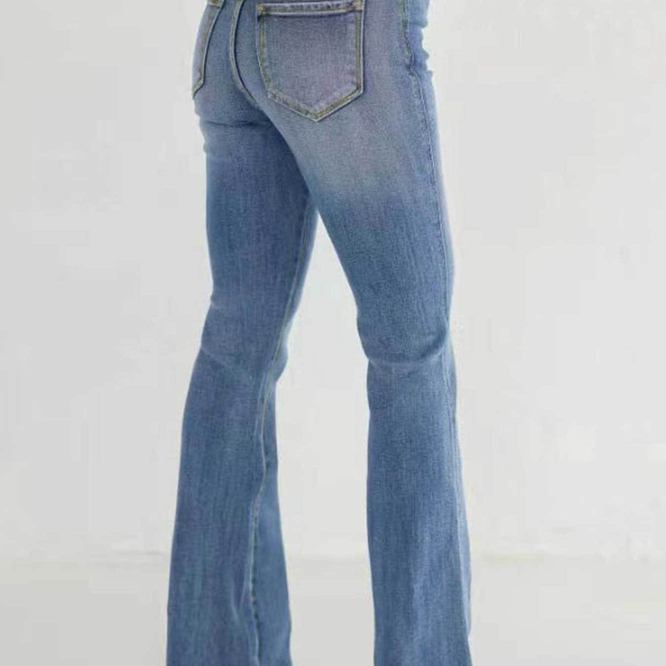 Slim Stretch High Waisted Cut Pants Jeans