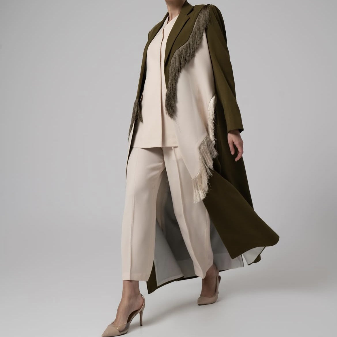 Early Autumn Personality Cutting Long Overcoat