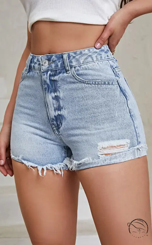 Comfortable Slim Denim Shorts Pocket Casual