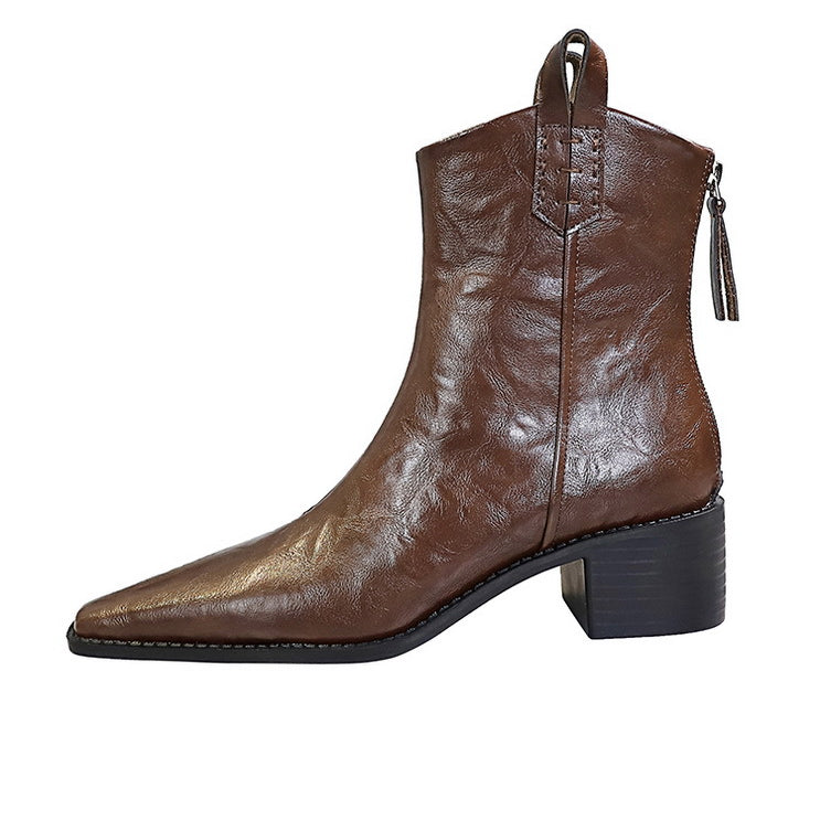 Retro Grip Pattern Winter Boots