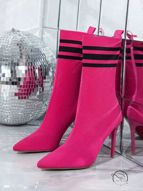 Skinny Boots Socks High Heel