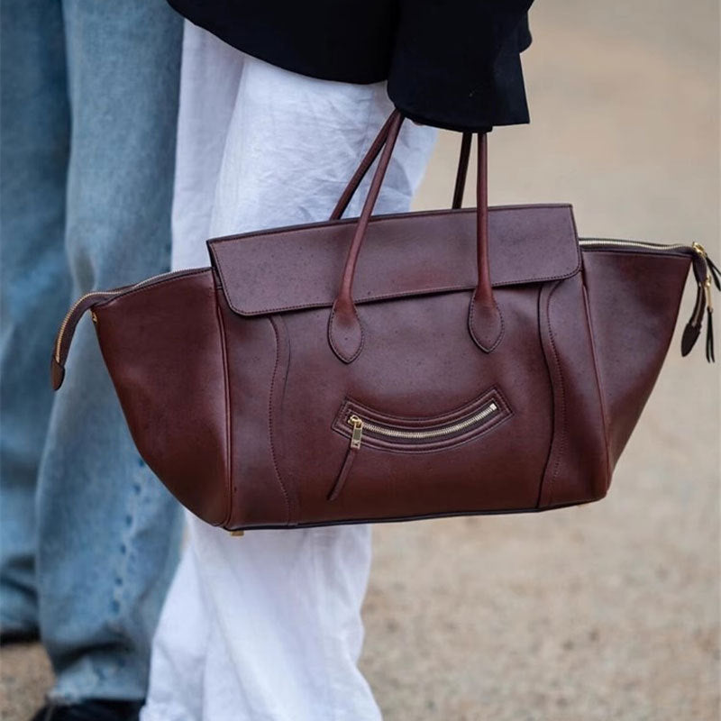 Elegant Soft Leather Office Handbag