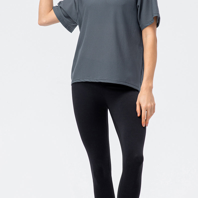 Breathable Round Neck t Shirt Running Casual Workout Top