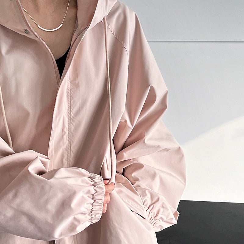 Light pink hooded jacket from Super Elegant Hooded Jacket collection, ideal for langry fashion and ملابس