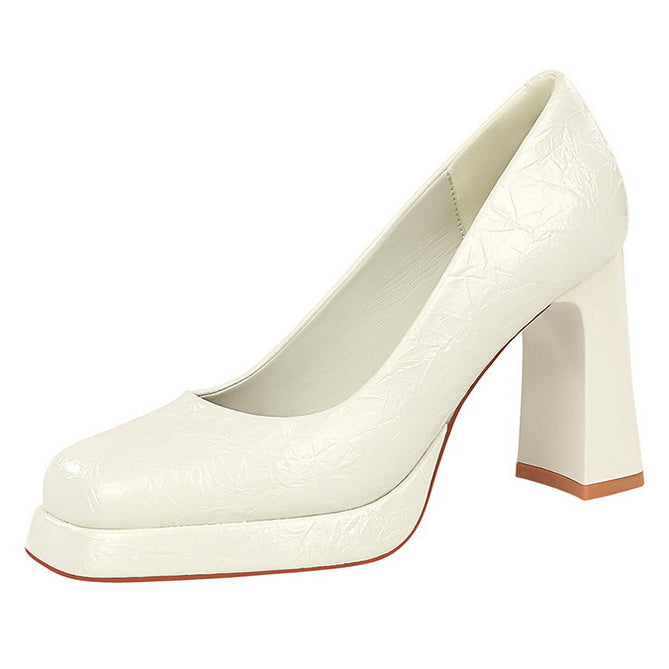 Platform Square Toe Super High Heel