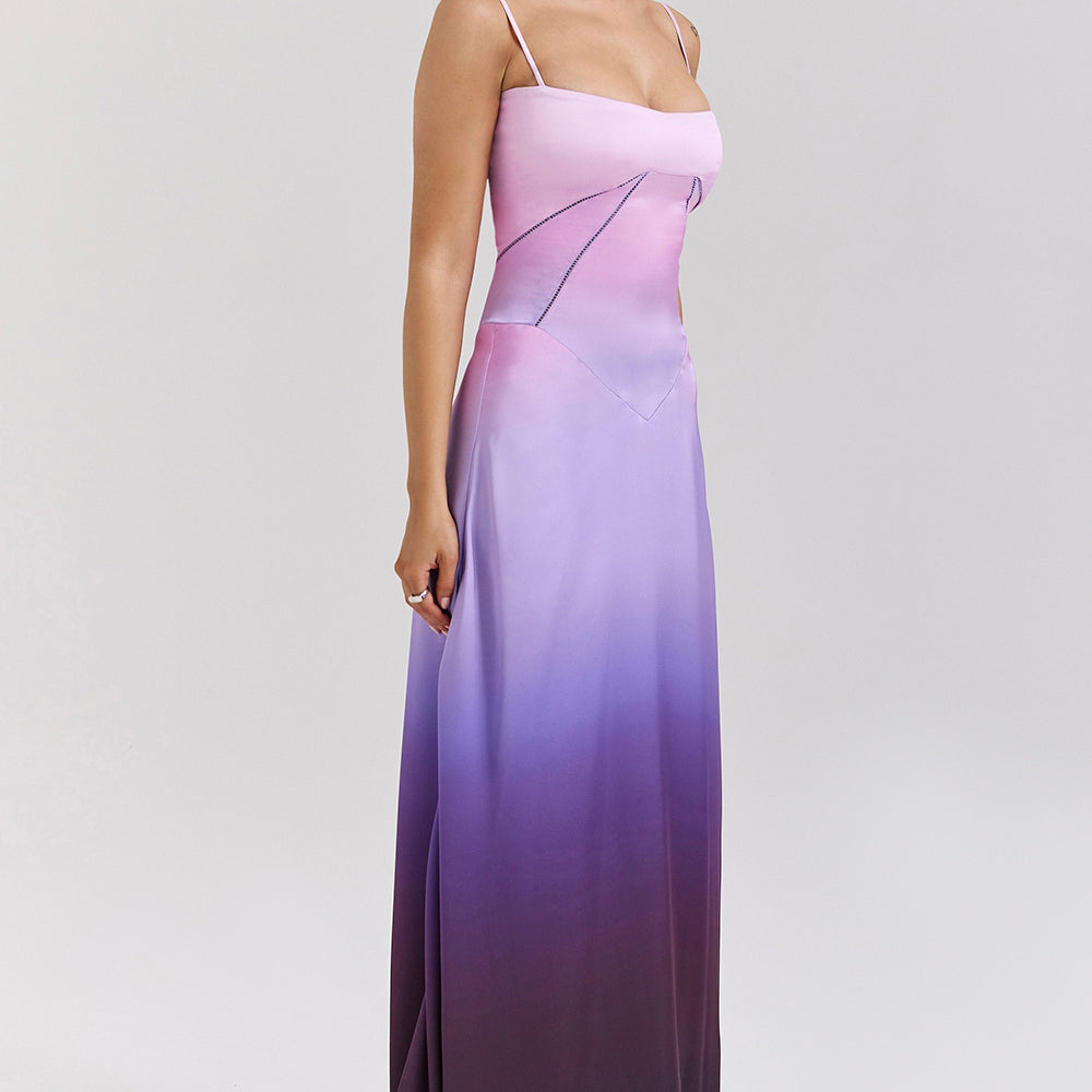 Ombre purple slip dress from Beautiful Backless Evening Dress collection in fashion ملابس