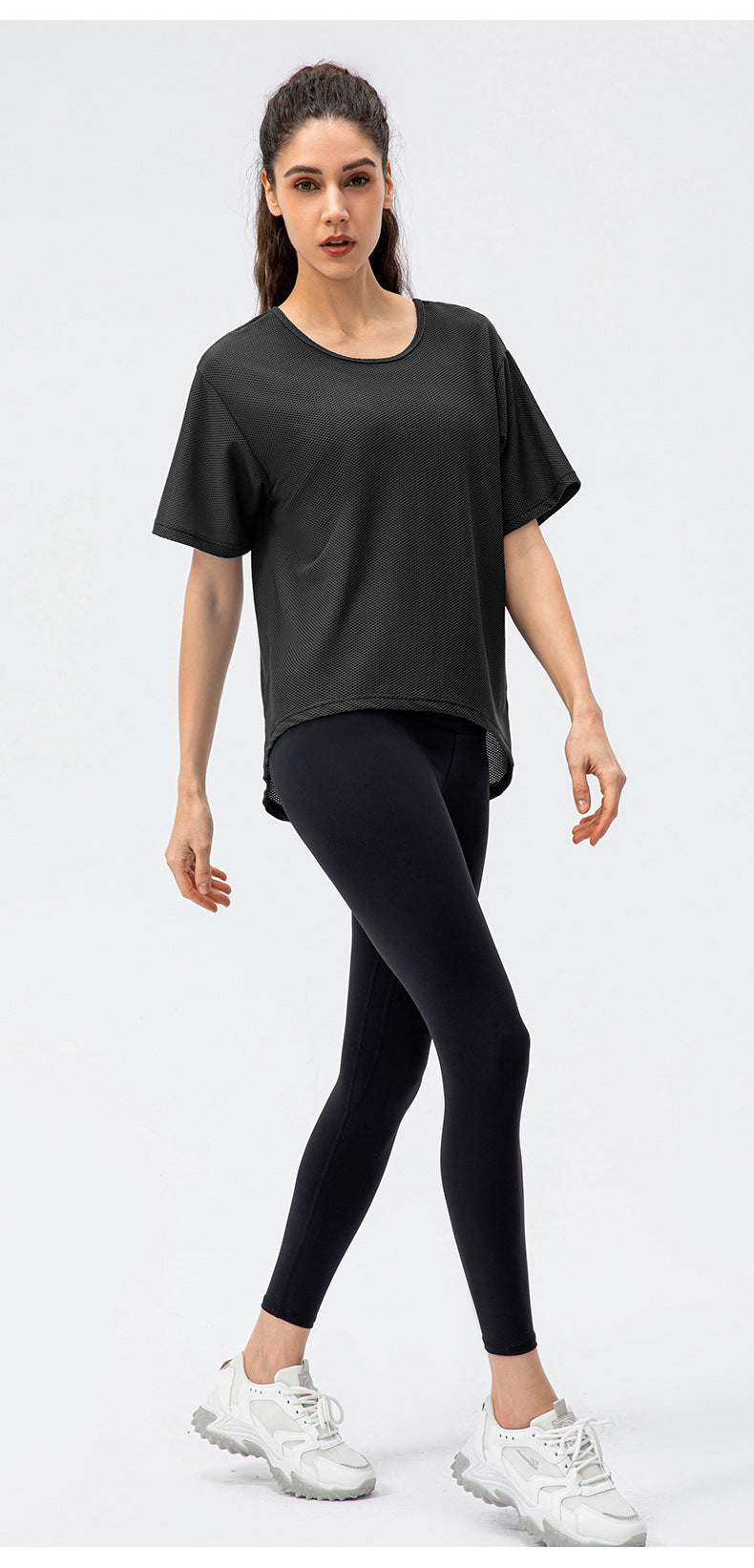 Breathable Round Neck t Shirt Running Casual Workout Top