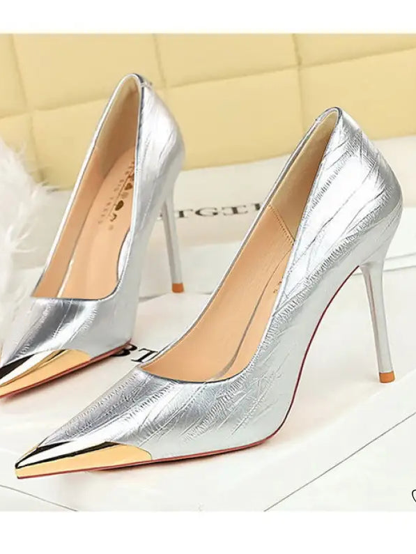 Cocktail Low Cut Shoes Pointed Stiletto Heels