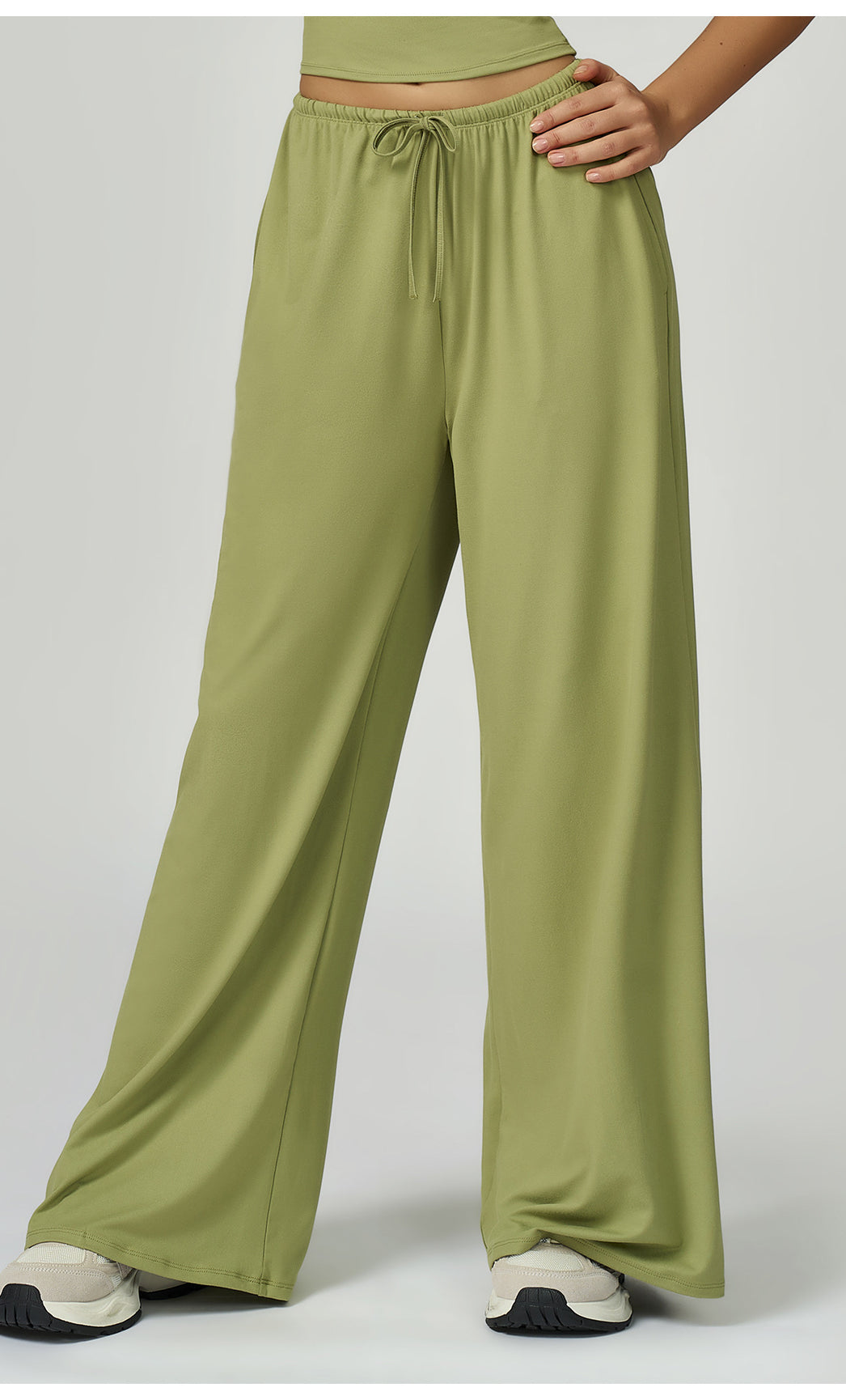 Embellished Wide Leg Loose Casual Pants