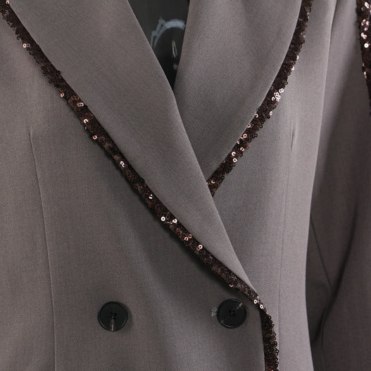 Early Autumn Heavy Stitching Mid Length Trench Coat