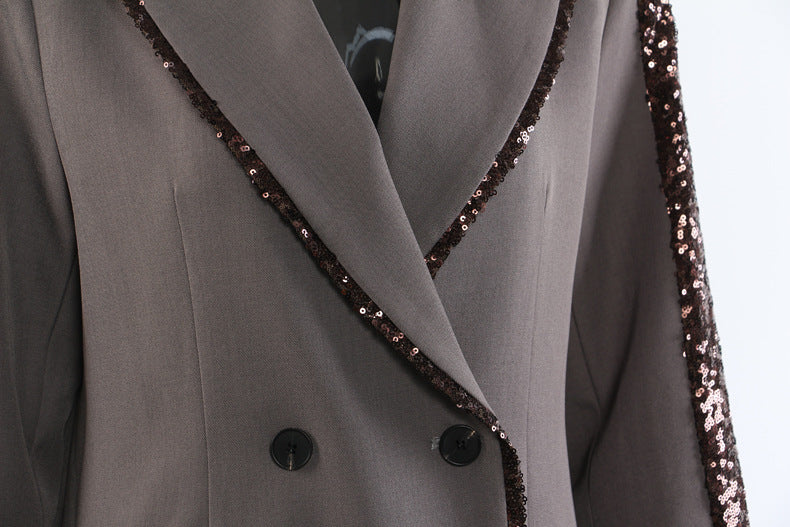 Early Autumn Heavy Stitching Mid Length Trench Coat