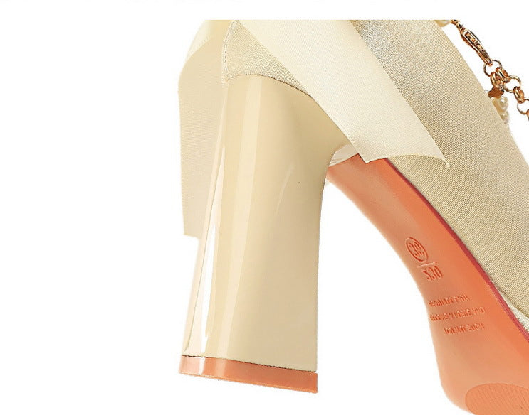 Square Toe Chunky Heel Waterproof High