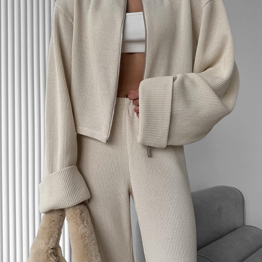 Zara cream corduroy oversized jacket with zipper pockets in enchanting fashion trousers