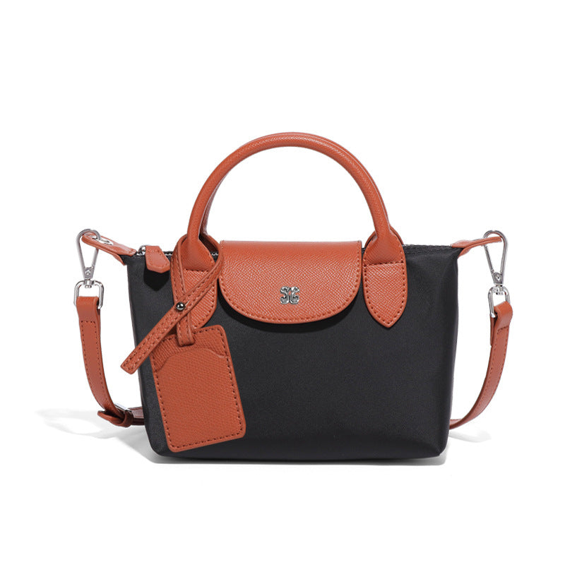 Black and brown Mini All Match Shoulder Bag by Langry, perfect for stylish ملابس choices